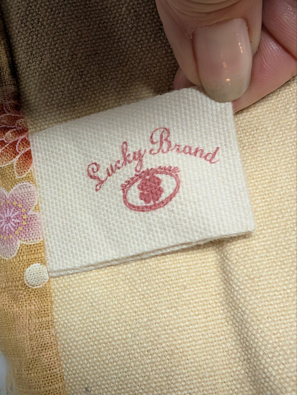 Canvas Crossbody Bag with Purple Peace Appliqué - Picture 4 of 12